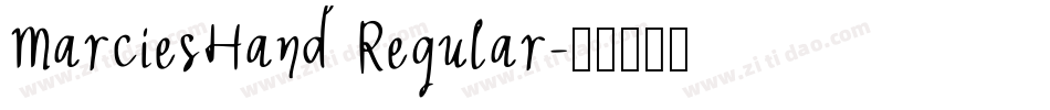MarciesHand Regular字体转换